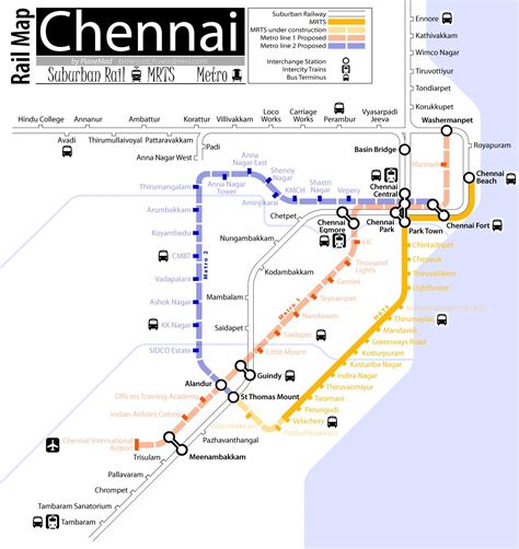 chennai metro map route